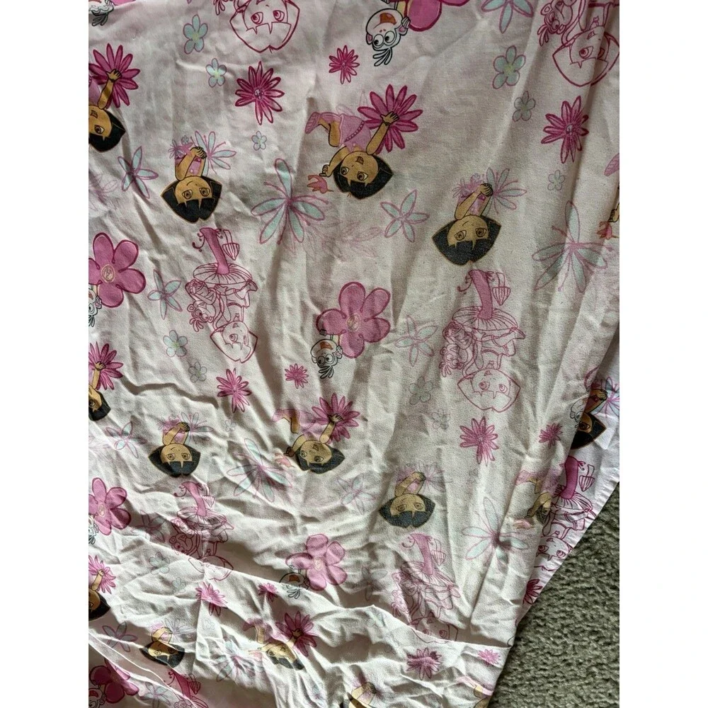 VTG Y2K Dora The Explorer Twin Single Bet Sheet Set Flat & Fitted